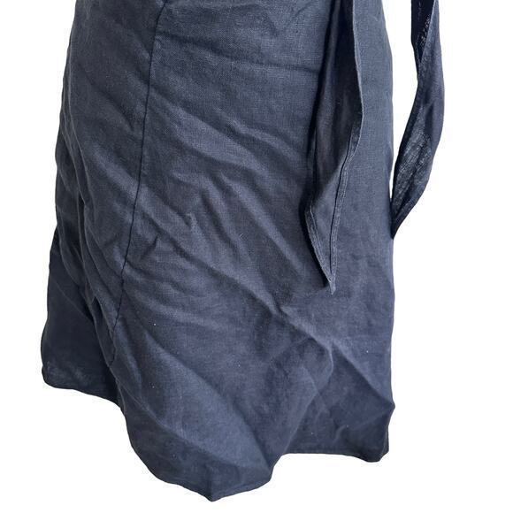 POSSE black linen wrap midi skirt size M - Picture 6 of 9